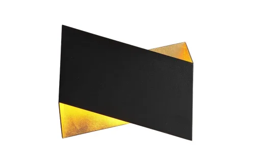 Бра LED CLT 012 BL-GO V-2 Crystal Lux золотой чёрный на 1 лампа, основание чёрное в стиле современный  фото 2